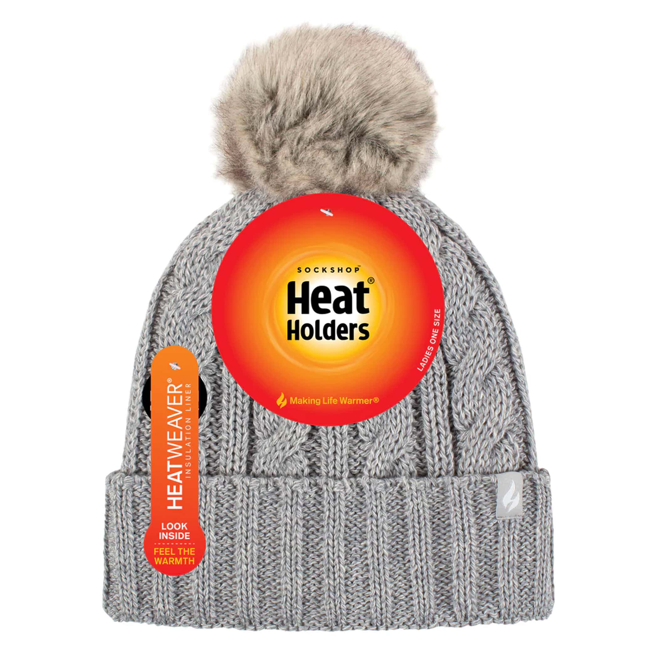 Gorro Térmico Feminino Pompom Solna em Tricô Heat Holders