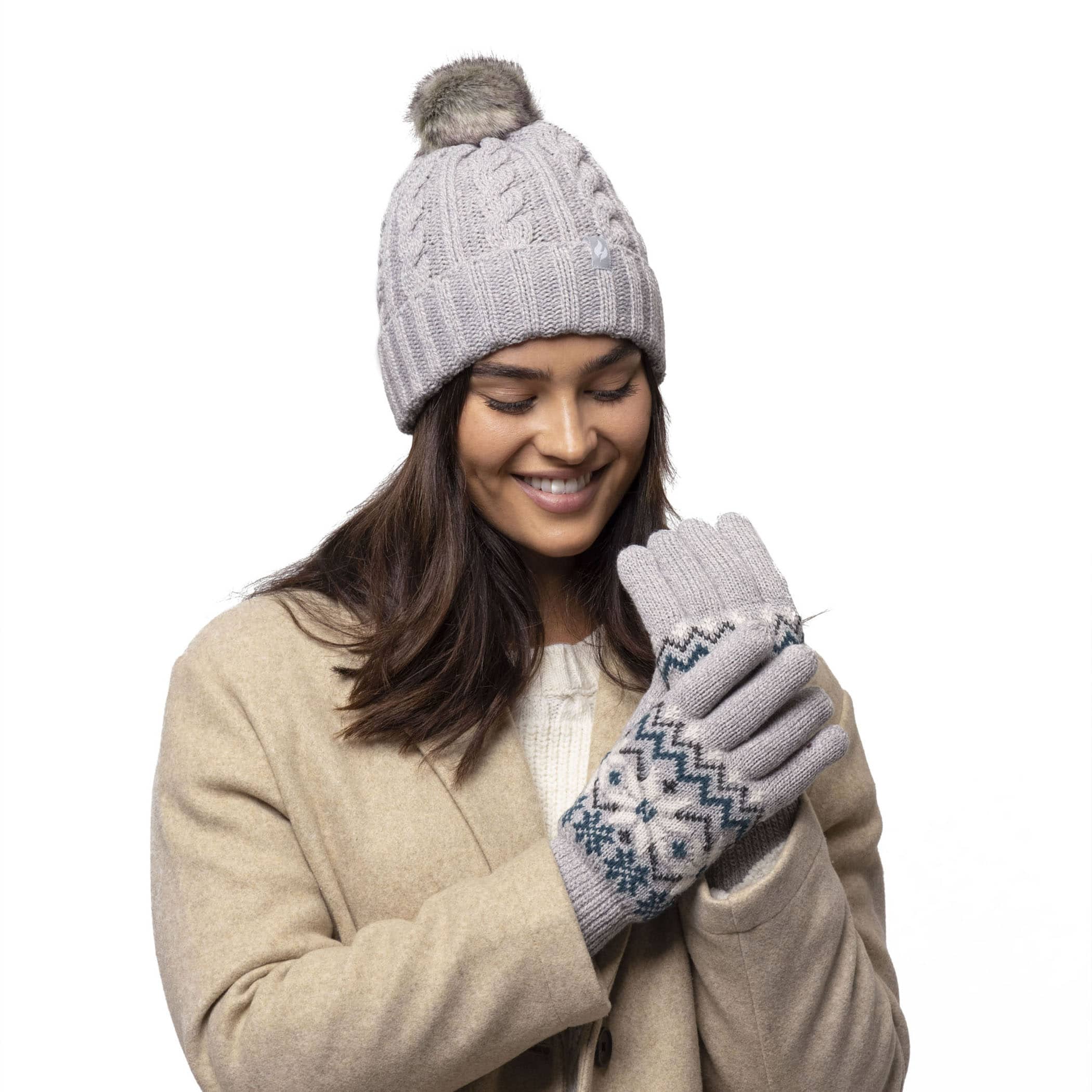Gorro Térmico Feminino Pompom Solna em Tricô Heat Holders