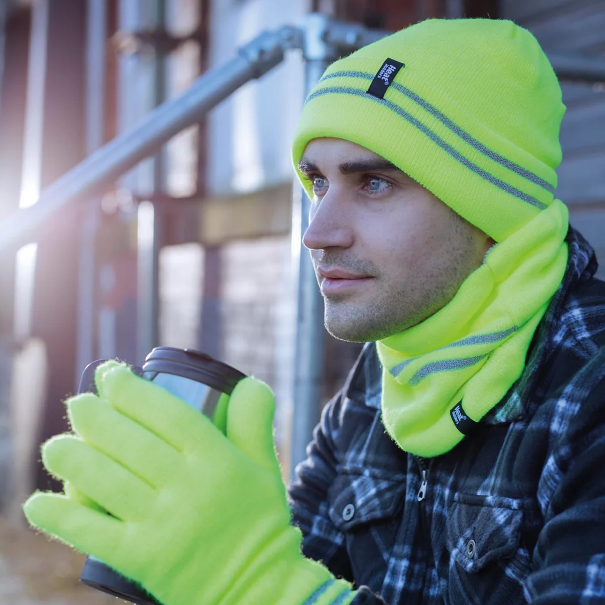 Gorro Térmico Masculino Workforce com faixa reflexiva Heat Holders