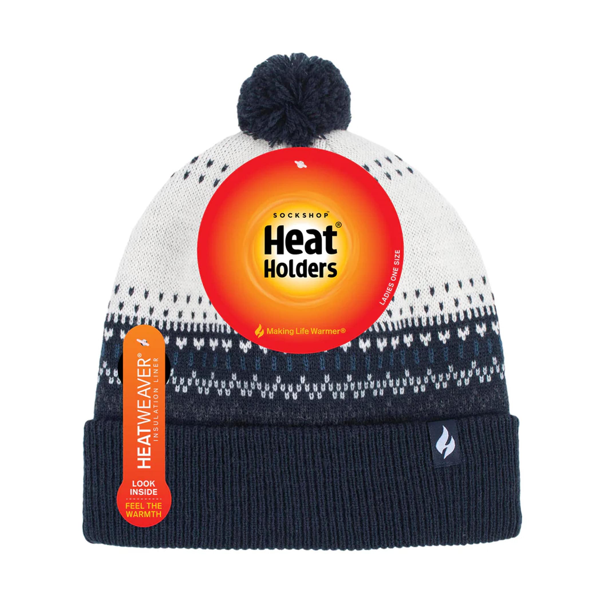 Gorro Térmico Feminino Pompom Patterned Avon em Tricô Heat Holders