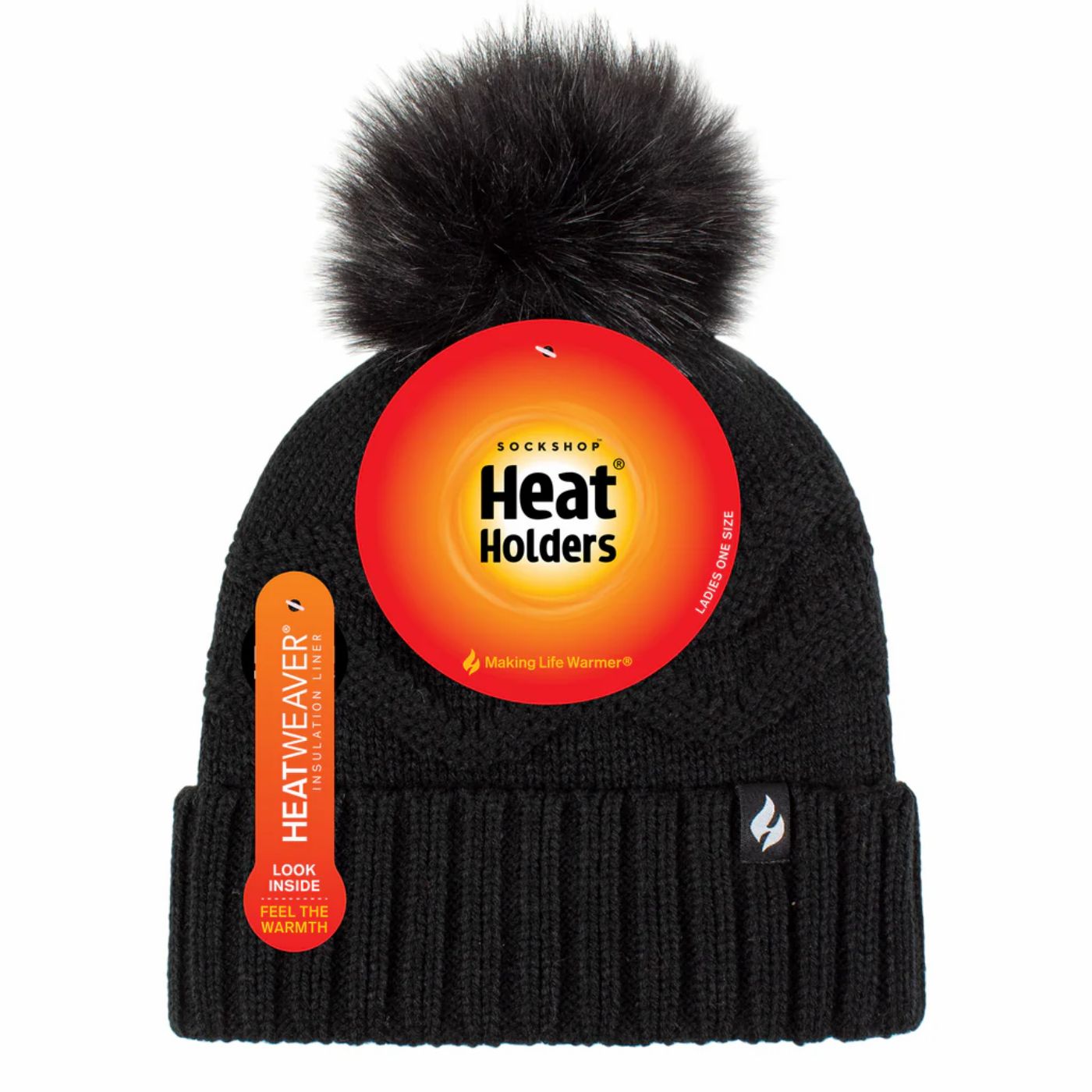 Gorro térmico feminino pompom Cotswold em tricô heat holders