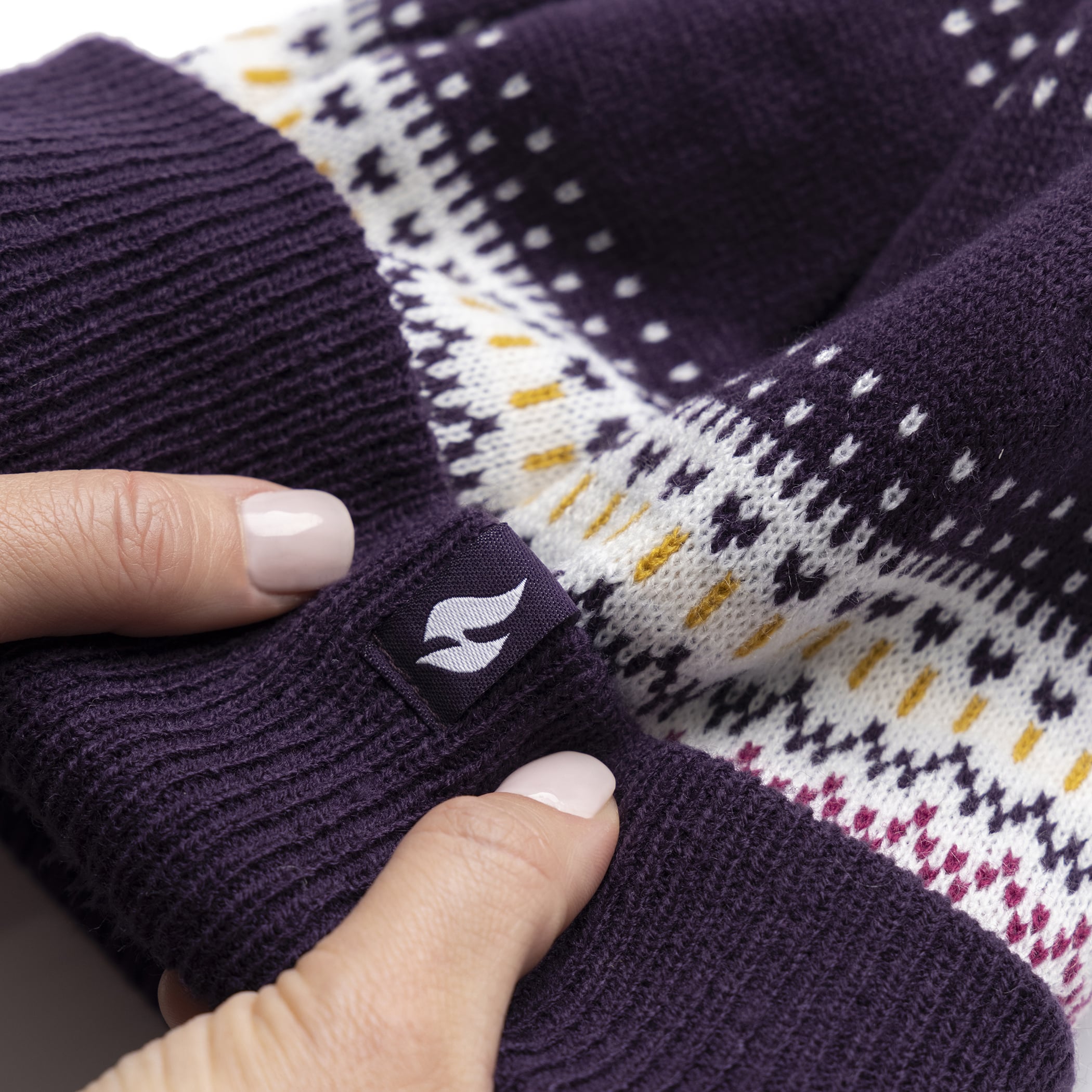 Gorro Térmico Feminino Pompom Patterned Avon em Tricô Heat Holders