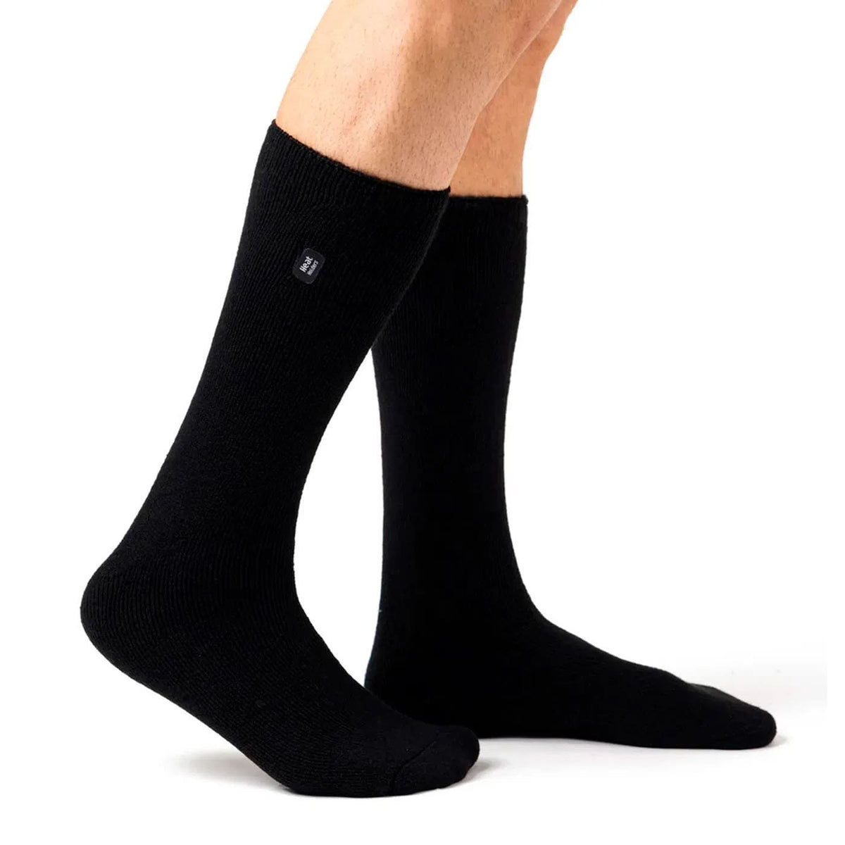 meia masculina heat holders lite preta lisa térmica