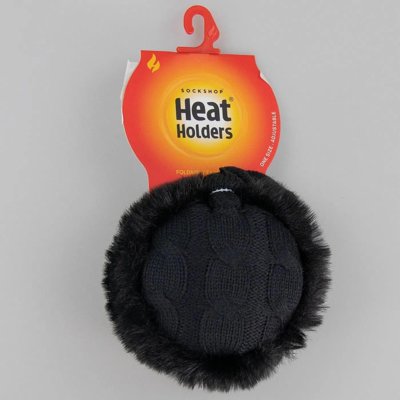 protetor de orelhas unissex preto heat holders